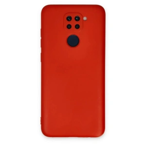 Mey İthalat®   Redmi Note 9 Kılıf Nano içi Kadife Silikon - Kırmızı