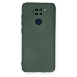 Mey İthalat®   Redmi Note 9 Kılıf Nano içi Kadife Silikon - Koyu Yeşil