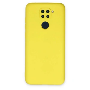 Mey İthalat® Redmi Note 9 Kılıf Nano içi Kadife Silikon - Sarı