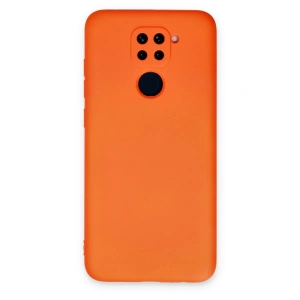 Mey İthalat® Redmi Note 9 Kılıf Nano içi Kadife Silikon - Turuncu