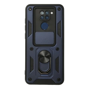 Mey İthalat®   Redmi Note 9 Kılıf Pars Lens Yüzüklü Silikon - Lacivert