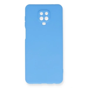 Mey İthalat®   Redmi Note 9 Pro Kılıf Nano içi Kadife Silikon - Mavi