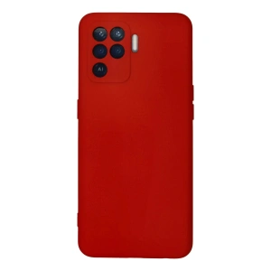 Mey İthalat®   Reno 5 Lite Kılıf Nano içi Kadife Silikon - Kırmızı