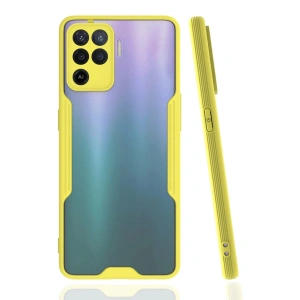 Mey İthalat®   Reno 5 Lite Kılıf Platin Silikon - Sarı