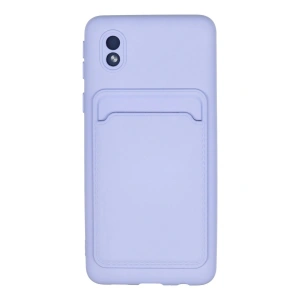 Mey İthalat®  Samsung Galaxy A01 Core Kılıf Kelvin Kartvizitli Silikon - Lila