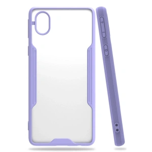 Mey İthalat®  Samsung Galaxy A01 Core Kılıf Platin Silikon - Lila