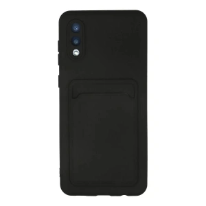 Mey İthalat®  Samsung Galaxy A02 Kılıf Kelvin Kartvizitli Silikon - Siyah