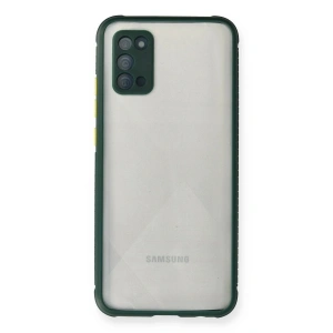 Mey İthalat®  Samsung Galaxy A02S Kılıf Miami Şeffaf Silikon - Koyu Yeşil