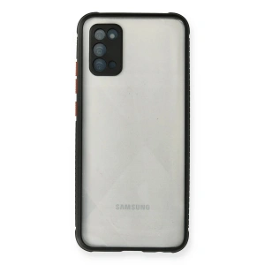 Mey İthalat®  Samsung Galaxy A02S Kılıf Miami Şeffaf Silikon - Siyah