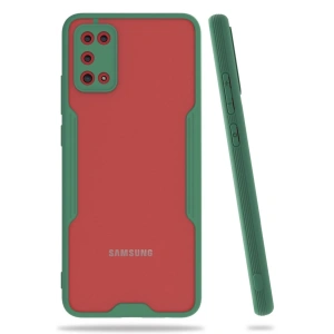 Mey İthalat® Samsung Galaxy A02S Kılıf Platin Silikon - Yeşil