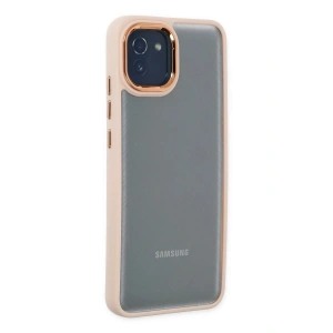 Mey İthalat® Samsung Galaxy A03 Kılıf Dora Kapak - Pudra