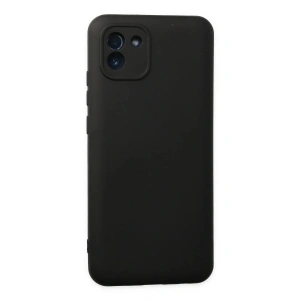 Mey İthalat®  Samsung Galaxy A03 Kılıf Nano içi Kadife Silikon - Siyah