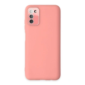 Mey İthalat®  Samsung Galaxy A03S Kılıf Lansman Glass Kapak - Pembe