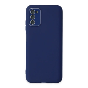 Mey İthalat®  Samsung Galaxy A03S Kılıf Lansman Glass Kapak - Sky Blue