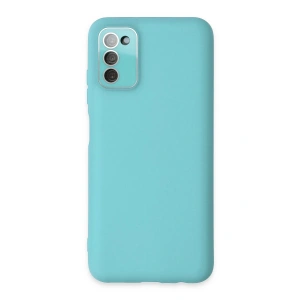 Mey İthalat®  Samsung Galaxy A03S Kılıf Lansman Glass Kapak - Turkuaz