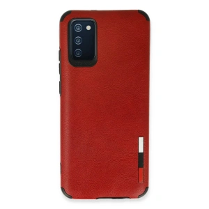 Mey İthalat®  Samsung Galaxy A03S Kılıf Loop Deri Silikon - Kırmızı