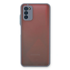 Mey İthalat®  Samsung Galaxy A03S Kılıf Montreal Silikon Kapak - Gri