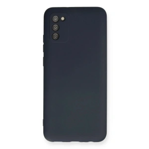 Mey İthalat®  Samsung Galaxy A03S Kılıf Nano içi Kadife Silikon - Lacivert
