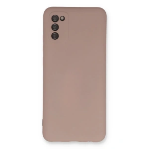 Mey İthalat®  Samsung Galaxy A03S Kılıf Nano içi Kadife Silikon - Pudra