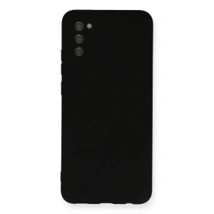 Mey İthalat®  Samsung Galaxy A03S Kılıf Nano içi Kadife Silikon - Siyah