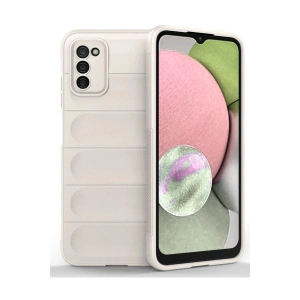 Mey İthalat®  Samsung Galaxy A03S Kılıf Optimum Silikon - Krem