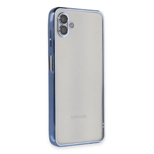 Mey İthalat®  Samsung Galaxy A04 Kılıf  Lensli Silikon - Açık Mavi