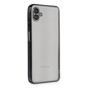 Mey İthalat®  Samsung Galaxy A04 Kılıf  Lensli Silikon - Siyah