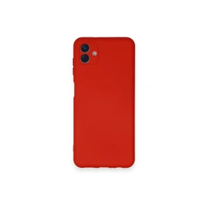 Mey İthalat®  Samsung Galaxy A04 Kılıf Nano içi Kadife Silikon - Kırmızı