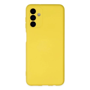 Mey İthalat®  Samsung Galaxy A04S Kılıf Nano içi Kadife Silikon - Sarı