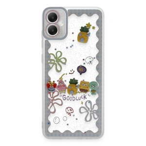 Mey İthalat®  Samsung Galaxy A05 Kılıf Sweet Desenli Silikon Kapak - Açık Mavi