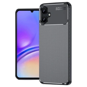Mey İthalat®  Samsung Galaxy A06 Kılıf Auto Focus Karbon Kapak - Siyah
