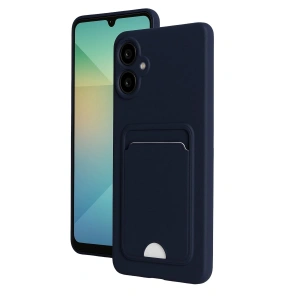 Mey İthalat®  Samsung Galaxy A06 Kılıf Kelvin Kartvizitli Silikon - Lacivert