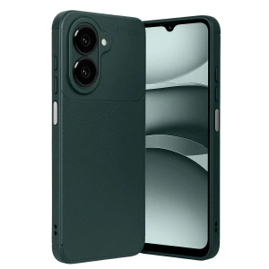 Mey İthalat®  Samsung Galaxy A07 4G Auto Focus Karbon Kapak - Koyu Yeşil