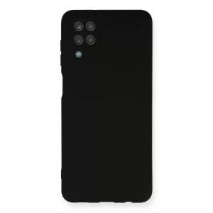 Mey İthalat®  Samsung Galaxy A12 Kılıf Nano içi Kadife Silikon - Siyah