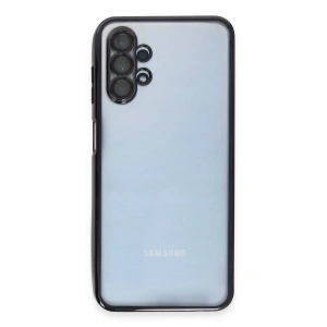 Mey İthalat®  Samsung Galaxy A13 4G Kılıf  Lensli Silikon - Siyah