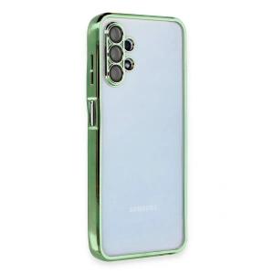 Mey İthalat®  Samsung Galaxy A13 4G Kılıf  Lensli Silikon - Yeşil