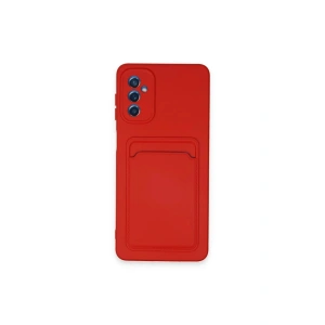Mey İthalat® Samsung Galaxy A14 4G Kılıf Kelvin Kartvizitli Silikon - Kırmızı