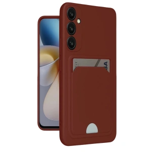 Mey İthalat®  Samsung Galaxy A16 5G Kılıf Kelvin Kartvizitli Silikon - Bordo