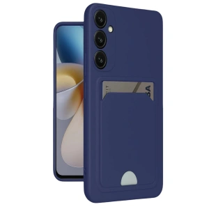 Mey İthalat®  Samsung Galaxy A16 5G Kılıf Kelvin Kartvizitli Silikon - Lacivert