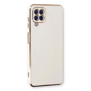 Mey İthalat® Samsung Galaxy A22 Kılıf Volet Silikon - Beyaz