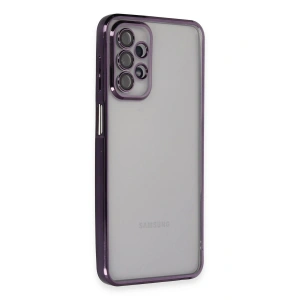 Mey İthalat®  Samsung Galaxy A23 4G Kılıf  Lensli Silikon - Mor