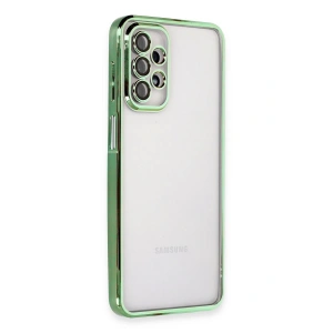 Mey İthalat®  Samsung Galaxy A23 4G Kılıf  Lensli Silikon - Yeşil