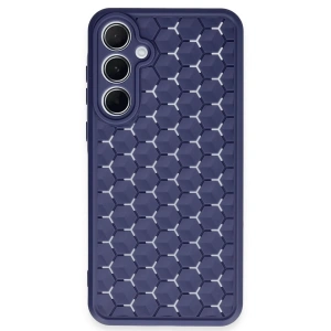 Mey İthalat®  Samsung Galaxy A25 5G Kılıf Petek Silikon Kapak - Lacivert