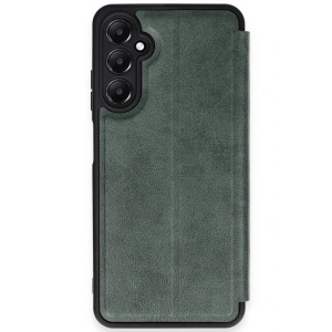 Mey İthalat®  Samsung Galaxy A35 5G Kılıf Flip Cover - Koyu Yeşil