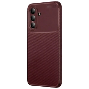 Mey İthalat®  Samsung Galaxy A36 Kılıf Auto Focus Karbon Kapak - Bordo