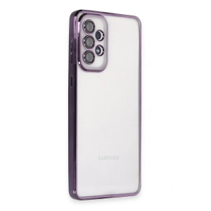 Mey İthalat®  Samsung Galaxy A53 5G Kılıf  Lensli Silikon - Mor