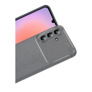 Mey İthalat®  Samsung Galaxy A57 5G Auto Focus Karbon Kapak - Gri