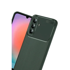 Mey İthalat®  Samsung Galaxy A57 5G Auto Focus Karbon Kapak - Koyu Yeşil