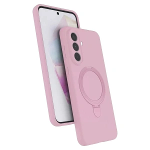 Mey İthalat®  Samsung Galaxy A57 5G Regal Magsafe Standlı Kapak - Açık Pembe
