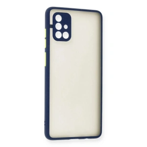 Mey İthalat® Samsung Galaxy A71 Kılıf Montreal Silikon Kapak - Lacivert
